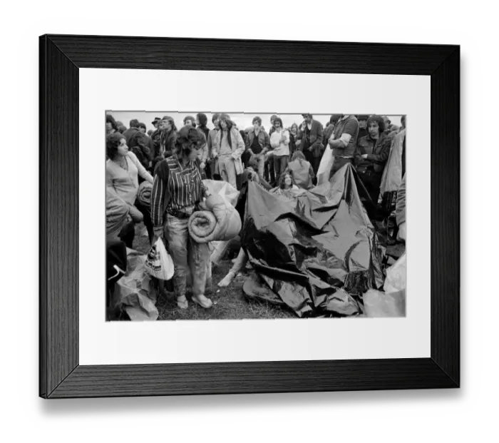 Framed Print : Music Fans with a plastic sheet at the Bath Festival of Blues & Progressive Music Framed Print : Music Fans with a plastic sheet at the Bath Festival of Blues & Progressive Music