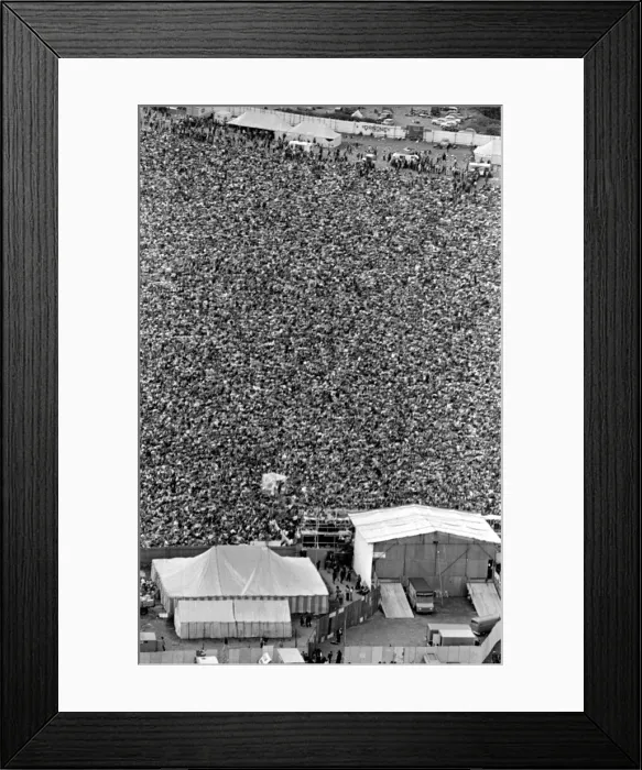 Framed Print : Aerial View of The Isle of Wight Pop Festival 30th August 1969 Framed Print : Aerial View of The Isle of Wight Pop Festival 30th August 1969