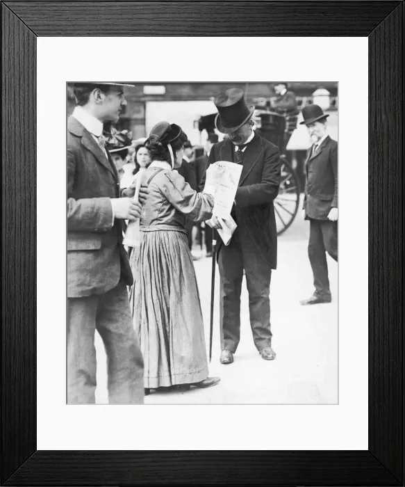 Framed Print : Chancellor of the Exchequer David Lloyd George seen here buying a Framed Print : Chancellor of the Exchequer David Lloyd George seen here buying a