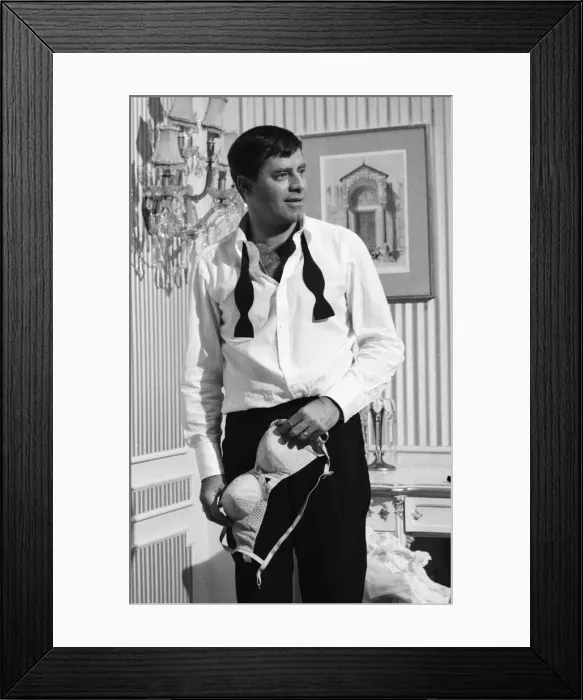 Framed Print : American actor and comedian Jerry Lewis seen here during a break in filming Framed Print : American actor and comedian Jerry Lewis seen here during a break in filming