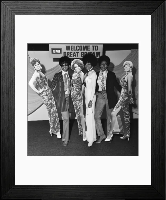 Framed Print : Diana Ross and the Supremes at a press call to promote their new record