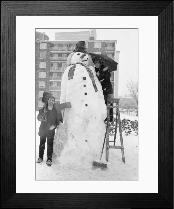 Framed Print : When the snow came down it was a go snow foe worker Framed Print : When the snow came down it was a go snow foe worker