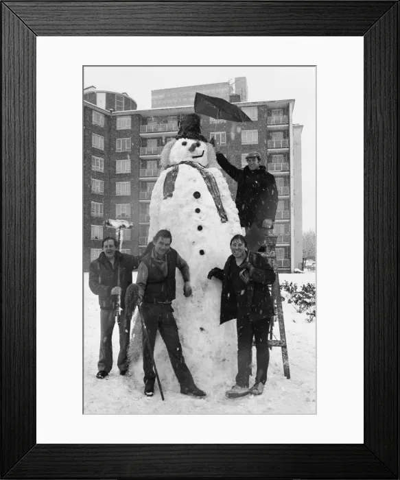 Framed Print : When the snow came down it was a go snow foe worker Framed Print : When the snow came down it was a go snow foe worker
