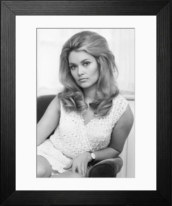 Framed Print : Alexandra Bastedo, British actress, pictured at home in London, Friday 3rd January 1969