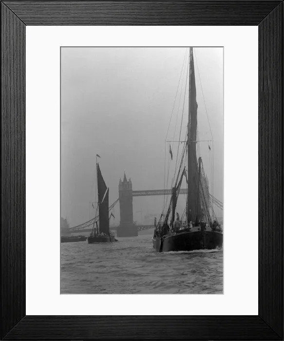 Framed Print : Boats River Thames Barges, July 1972. Two Thames barges built at the start Framed Print : Boats River Thames Barges, July 1972. Two Thames barges built at the start