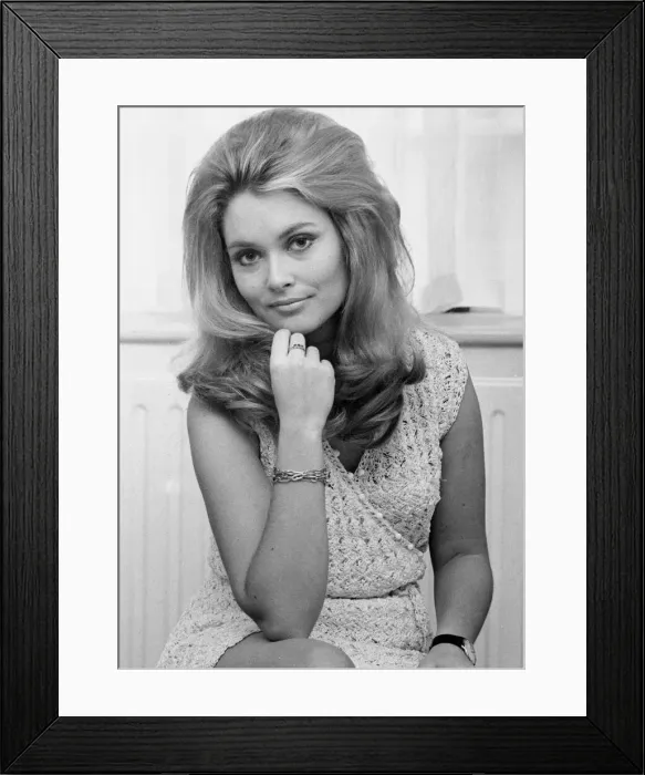 Framed Print : Alexandra Bastedo, British actress, pictured at home in London, Friday 3rd January 1969 Framed Print : Alexandra Bastedo, British actress, pictured at home in London, Friday 3rd January 1969