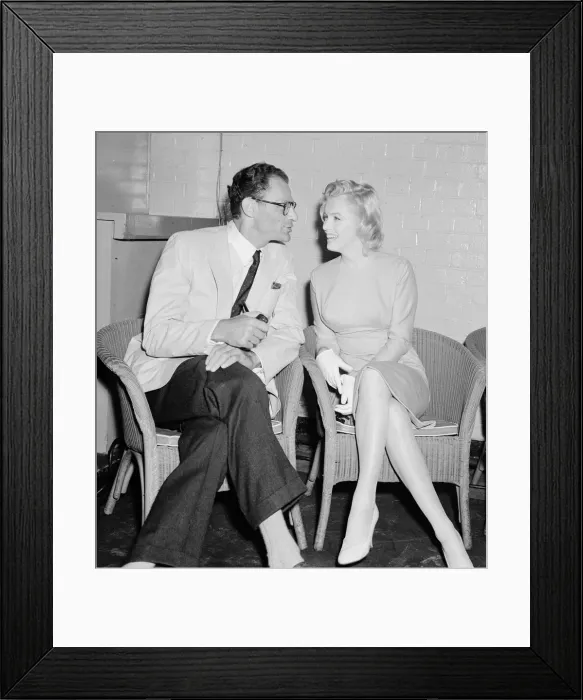 Framed Print : Actress Marilyn Monroe and playwright husband Arthur Miller seen here at London Airport Framed Print : Actress Marilyn Monroe and playwright husband Arthur Miller seen here at London Airport