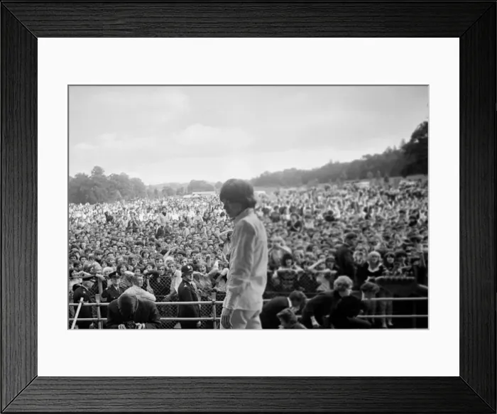 Framed Print : The Rolling Stones play at Longleat, the home of Lord Bath. Mick Jagger on stage Framed Print : The Rolling Stones play at Longleat, the home of Lord Bath. Mick Jagger on stage
