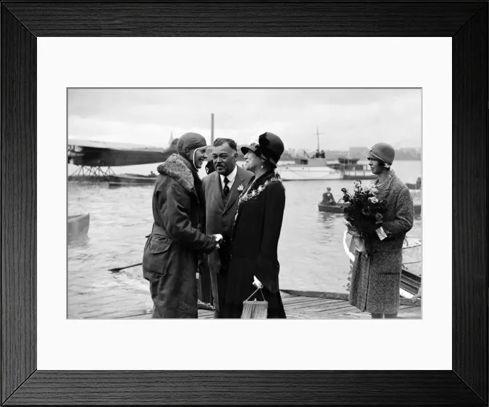 Framed Print : On this day 20  /  6  /  1928 Amelia Earhart completed her Atlantic flight Our