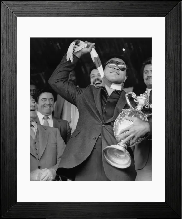 Framed Print : Muhammad Ali at Nuneaton. The boxing legend brought his own kind of magic to thrill Framed Print : Muhammad Ali at Nuneaton. The boxing legend brought his own kind of magic to thrill