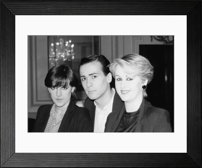 Framed Print : British pop group The Human League-left to right: Joanne Catherall Framed Print : British pop group The Human League-left to right: Joanne Catherall