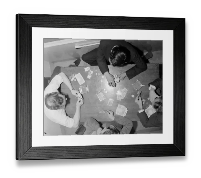 Framed Print : Men playing poker. April 1959 Framed Print : Men playing poker. April 1959