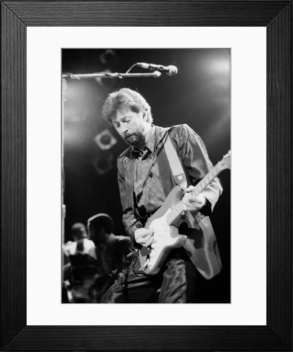 Framed Print : Eric Clapton in concert at the Royal Albert Hall January 1987 Framed Print : Eric Clapton in concert at the Royal Albert Hall January 1987
