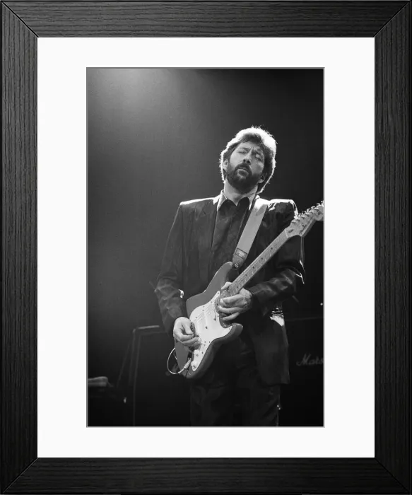 Framed Print : Eric Clapton in concert at the Royal Albert Hall January 1987 Framed Print : Eric Clapton in concert at the Royal Albert Hall January 1987