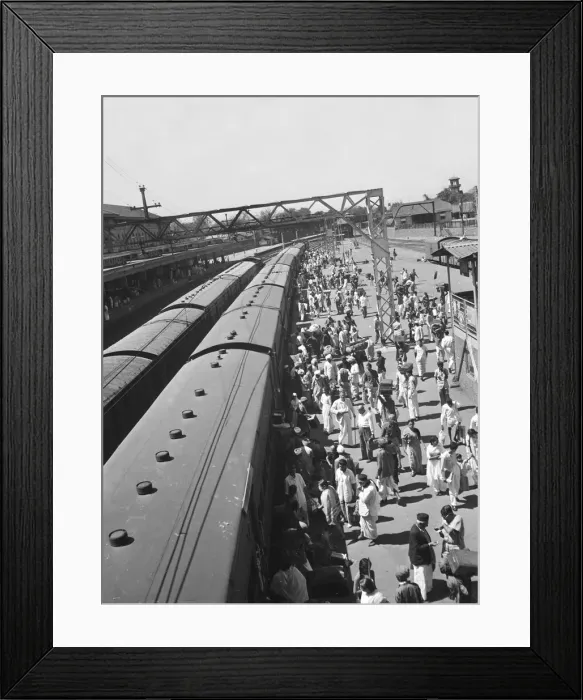 Framed Print : The railway station at Poonah. April 1959