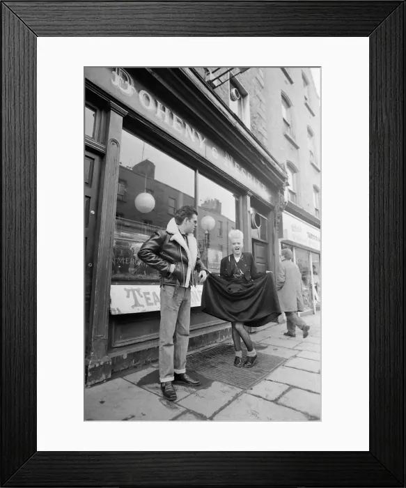 Framed Print : Alannah Currie and Tom Bailey who form pop duo The Thompson Twins pictured outside Framed Print : Alannah Currie and Tom Bailey who form pop duo The Thompson Twins pictured outside