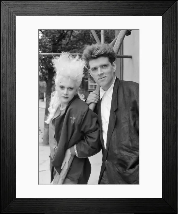 Framed Print : Alannah Currie and Tom Bailey who form pop duo The Thompson Twins pictured in Dublin