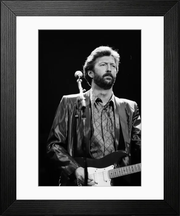 Framed Print : Eric Clapton in concert at the Royal Albert Hall January 1987 Framed Print : Eric Clapton in concert at the Royal Albert Hall January 1987