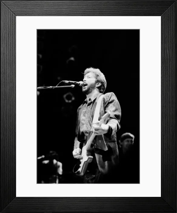 Framed Print : Eric Clapton in concert at the Royal Albert Hall January 1987 Framed Print : Eric Clapton in concert at the Royal Albert Hall January 1987