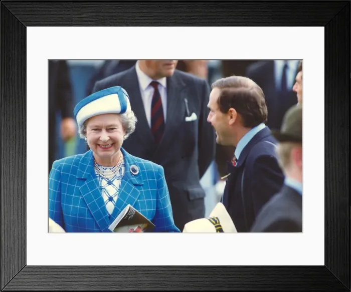 Framed Print : Queen Elizabeth II at Newcastles Gasforth Park Racecourse on the Northumberland Framed Print : Queen Elizabeth II at Newcastles Gasforth Park Racecourse on the Northumberland