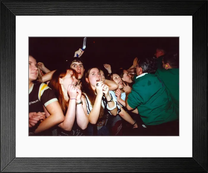 Framed Print : Lib - The audience watching Blur perform at the Newcastle Arena. 08  /  12  /  95