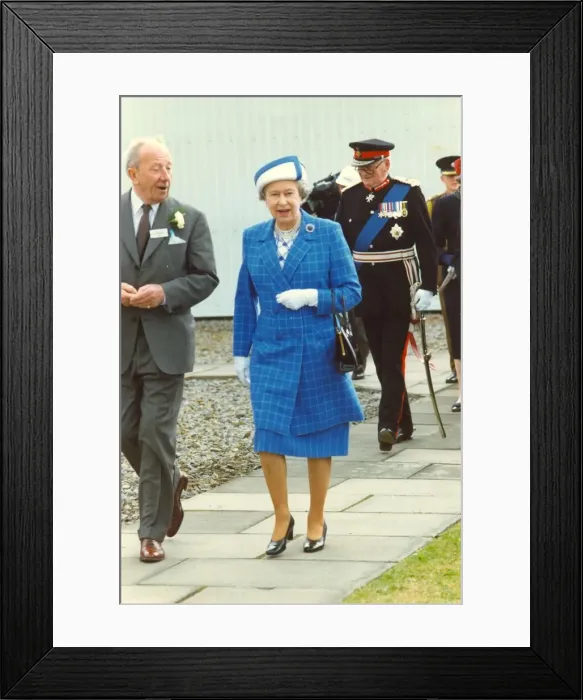 Framed Print : Queen Elizabeth II visits Alcans smelter in Lynemouth 26th June 1993