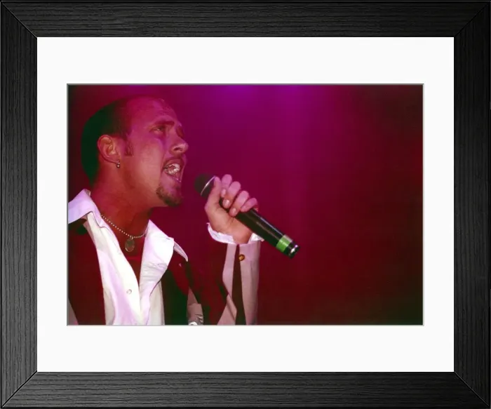Framed Print : Matt Goss ex- Bros performs at the Whitley Bay ice rink to launch his single The Key
