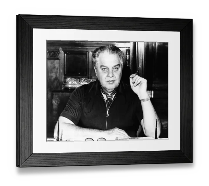 Framed Print : Cubby Broccoli Co producer of the James Bond films