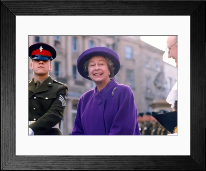 Framed Print : Queen Elizabeth II and Prince Philip visit Durham 28th November 1991 Framed Print : Queen Elizabeth II and Prince Philip visit Durham 28th November 1991