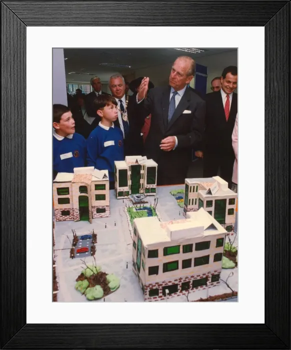 Framed Print : Queen Elizabeth II and Prince Philip visit the North East 18 May 1993 - The Prince