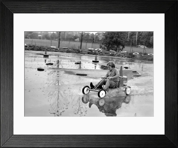 Framed Print : ChildrenIs Go-kart: Rober Spicer on the Skid Pan. October 1972 72-10290-006 Framed Print : ChildrenIs Go-kart: Rober Spicer on the Skid Pan. October 1972 72-10290-006