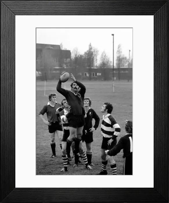 Framed Print : Sport: Rugby: All Blacks training. All Black Keith Murdoch jumps to it Framed Print : Sport: Rugby: All Blacks training. All Black Keith Murdoch jumps to it