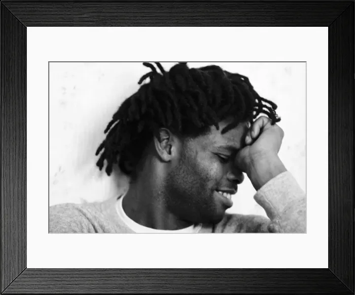 Framed Print : Boxer Kirkland Laing seen here att home. 2nd December 1987