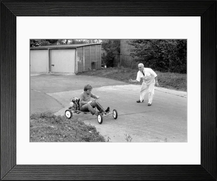 Framed Print : ChildrenIs Go-kart. October 1972 72-10290-002