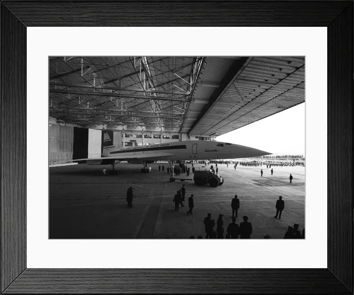 Framed Print : Aircraft BAC Aerospatiale Concorde 001 Roll out of the French built Concorde 001