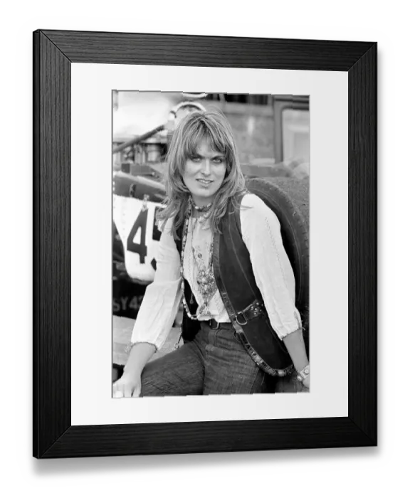 Framed Print : Motor Racing at Silverstone: Formula 5000 car race was won by Graham McRae driving a Leda