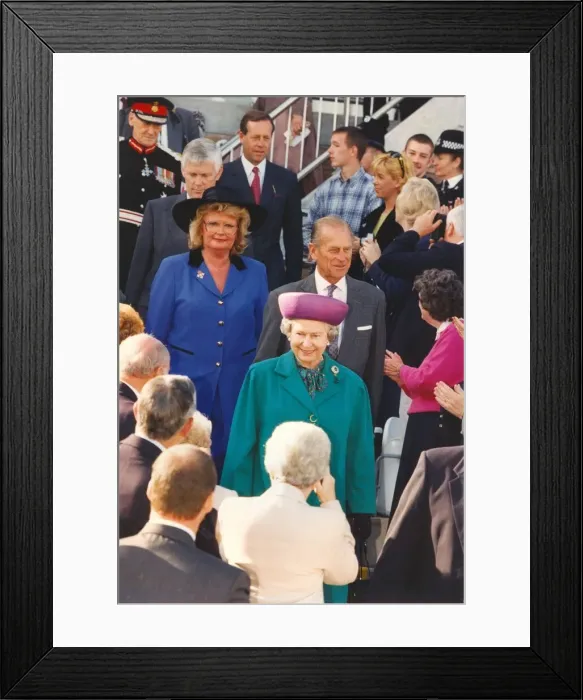 Framed Print : Queen Elizabeth II and Prince Phillip offically open the Riverside Framed Print : Queen Elizabeth II and Prince Phillip offically open the Riverside