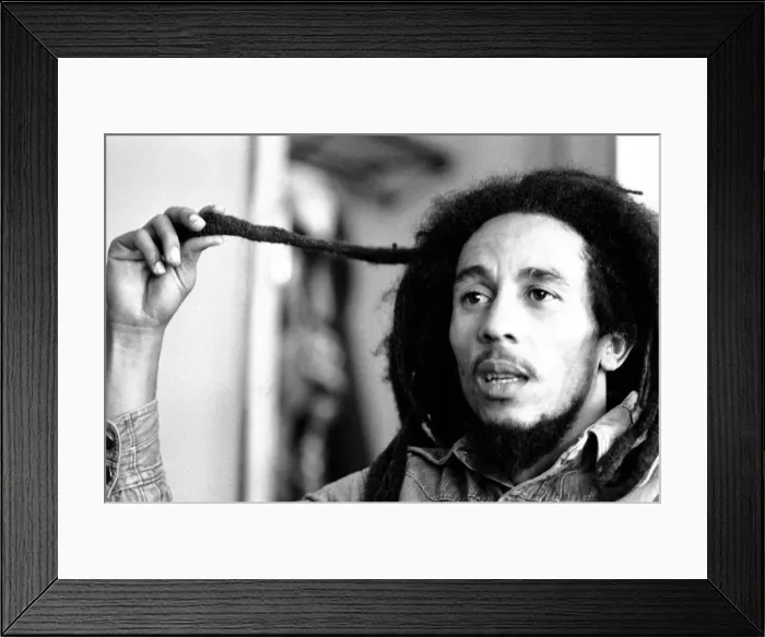 Framed Print : Jamaican singer Bob Marley seen here in interview with the Daily Mirror following the ban Framed Print : Jamaican singer Bob Marley seen here in interview with the Daily Mirror following the ban