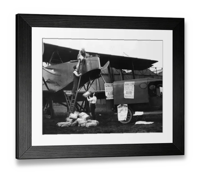 Framed Print : During a transport strike in the autumn of 1919 airfreight came into its own for