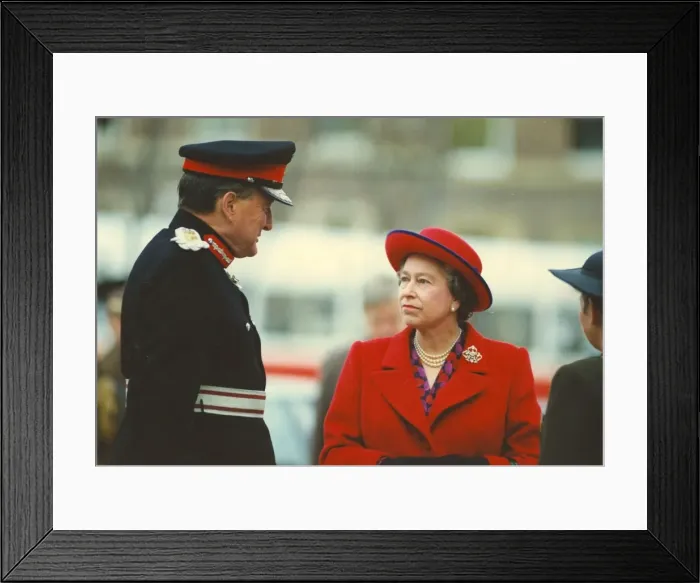 Framed Print : Queen Elizabeth II visits the North East - at Gateshead Civic Centre December 1990