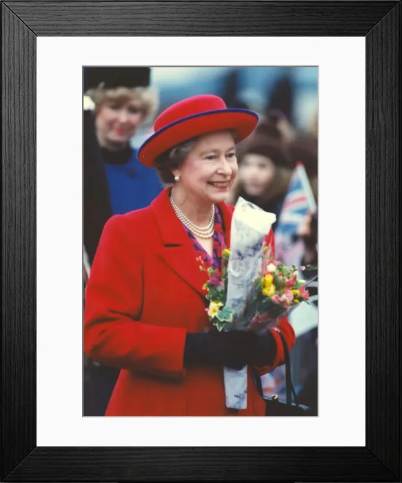 Framed Print : Queen Elizabeth II visits the North East December 1990