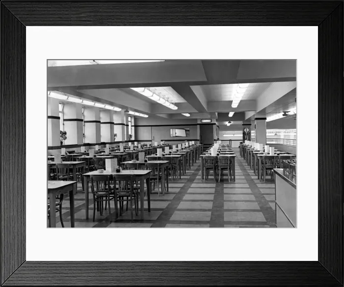 Framed Print : The new Woolworth mezzanine cafateria. It has a seating capacity for 460 Framed Print : The new Woolworth mezzanine cafateria. It has a seating capacity for 460