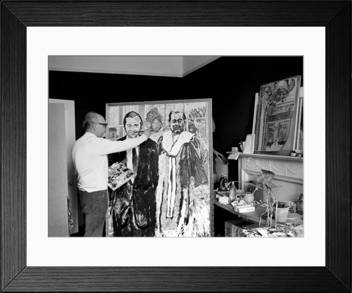 Framed Print : Painting of Lord Lucan. Well known painter and Royal Academician has just completed an Framed Print : Painting of Lord Lucan. Well known painter and Royal Academician has just completed an