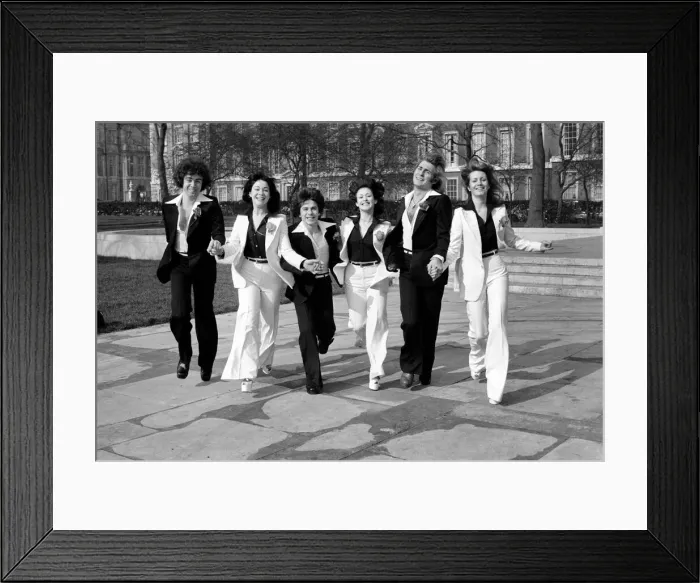 Framed Print : The Guys and Dolls pop group. February 1975 75-01169-005 Framed Print : The Guys and Dolls pop group. February 1975 75-01169-005