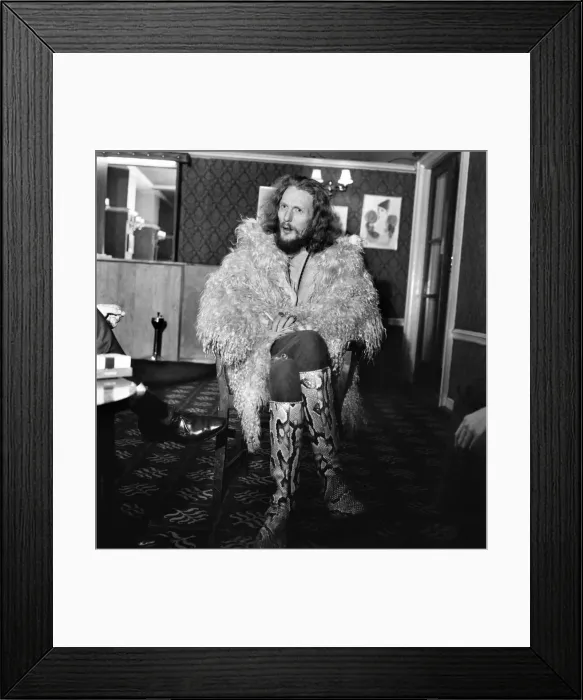 Framed Print : Pops best drummer Ginger Baker former member of the pop group Cream. January 1970