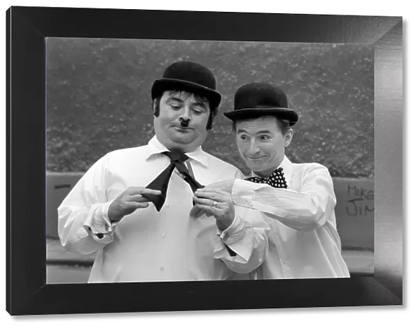 Comedy  /  Humour: Comedian Little and Large. Laurel and Hardy. February 1975 75-01036-004