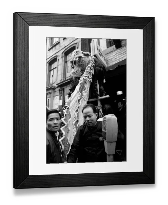 Framed Print : Happy Chinese New Year. Soho, London. February 1975 75-00920-007 Framed Print : Happy Chinese New Year. Soho, London. February 1975 75-00920-007