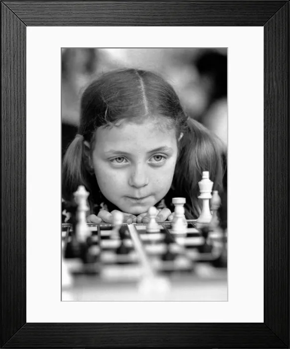Framed Print : East End Kids Chess Congress: A study of concentration 9-year-old Audrey Loveday of Framed Print : East End Kids Chess Congress: A study of concentration 9-year-old Audrey Loveday of