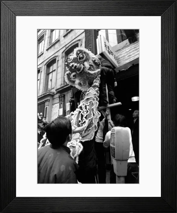 Framed Print : Happy Chinese New Year. Soho, London. February 1975 75-00920-008