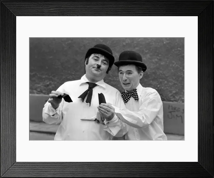 Framed Print : Comedy / Humour: Comedian Little and Large. Laurel and Hardy. February 1975 75-01036-002 Framed Print : Comedy / Humour: Comedian Little and Large. Laurel and Hardy. February 1975 75-01036-002